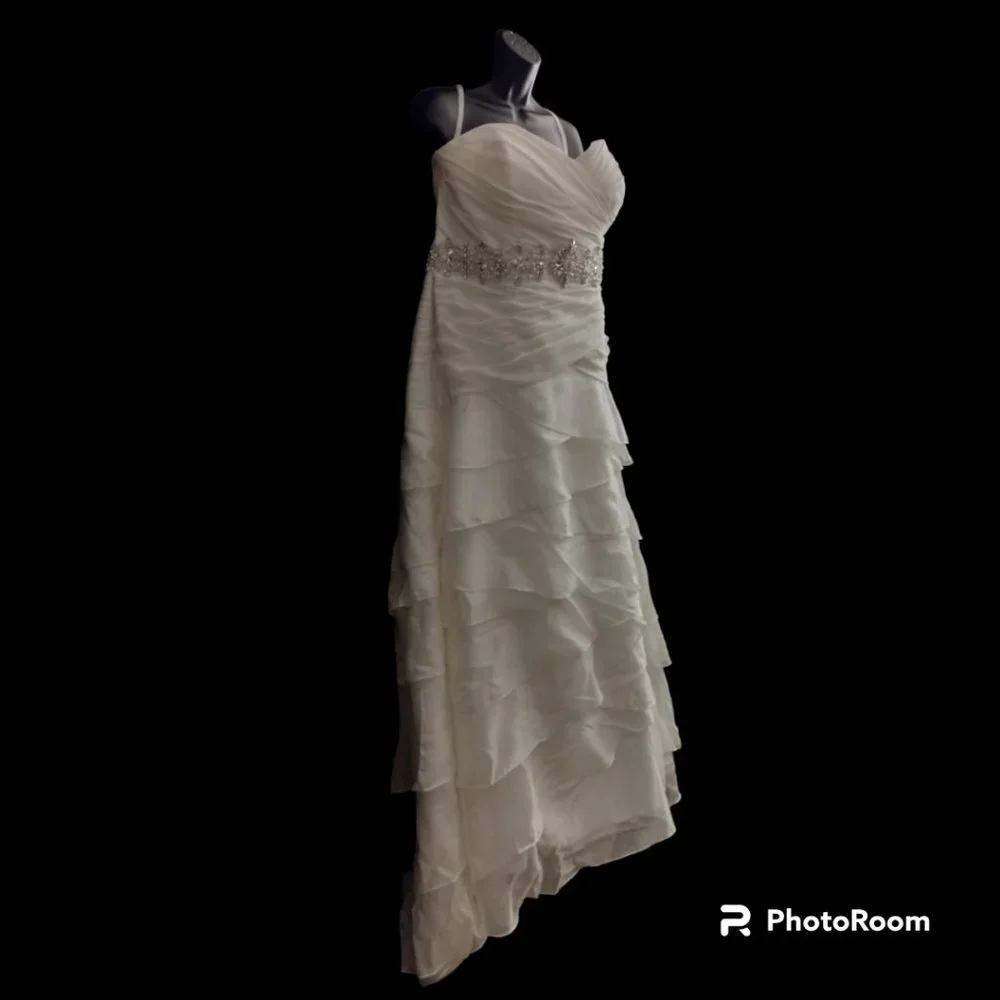 Alfred Angelo White Strapless Wedding Dress - Picture 8 of 14